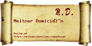 Meitner Domicián névjegykártya